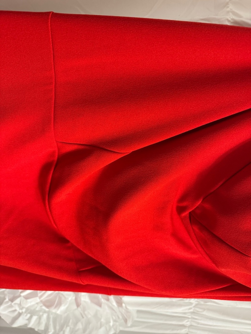 Red Cowl Neck Women's Dress - Picture 4 of 7